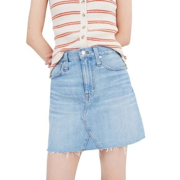 Madewell Dresses & Skirts - Madewell Rigid Denim A-Line Mini Skirt in Lovell Wash